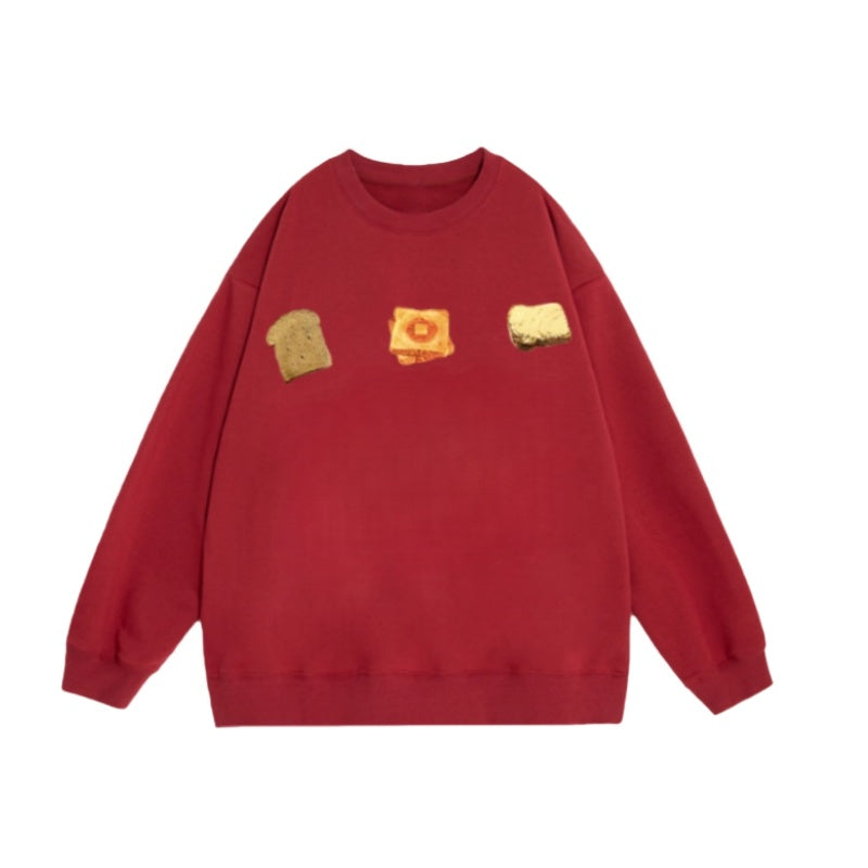 Fun Toast-Themed Yellow Sweatshirt
