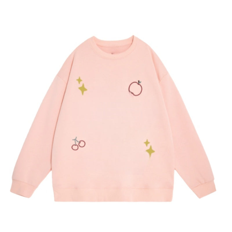 Light Pink Comfortable Slim-Fit Sweatshirt