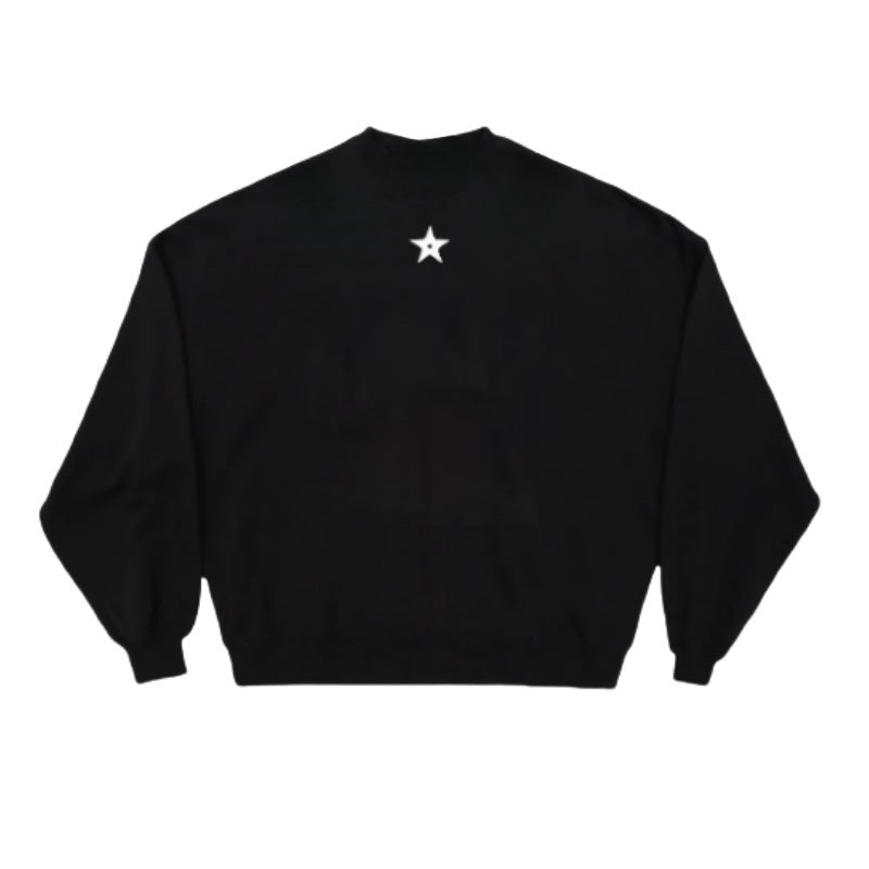 Star Detail Neckline Sweatshirt